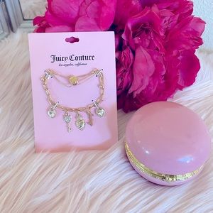 SOLD***********Juicy Couture Rhinestone Charm Luxury Bracelet